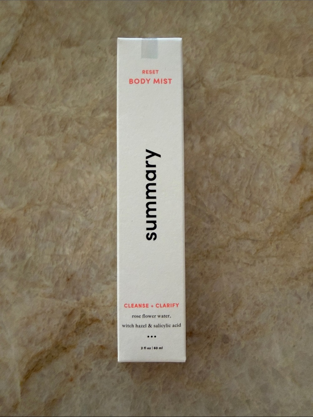 New Summary Reset Body Mist cleanse clarify rose flower water